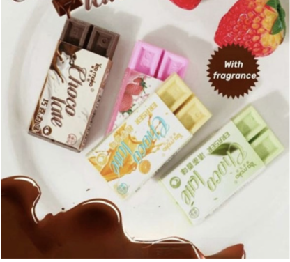 Chocolate scented erasers